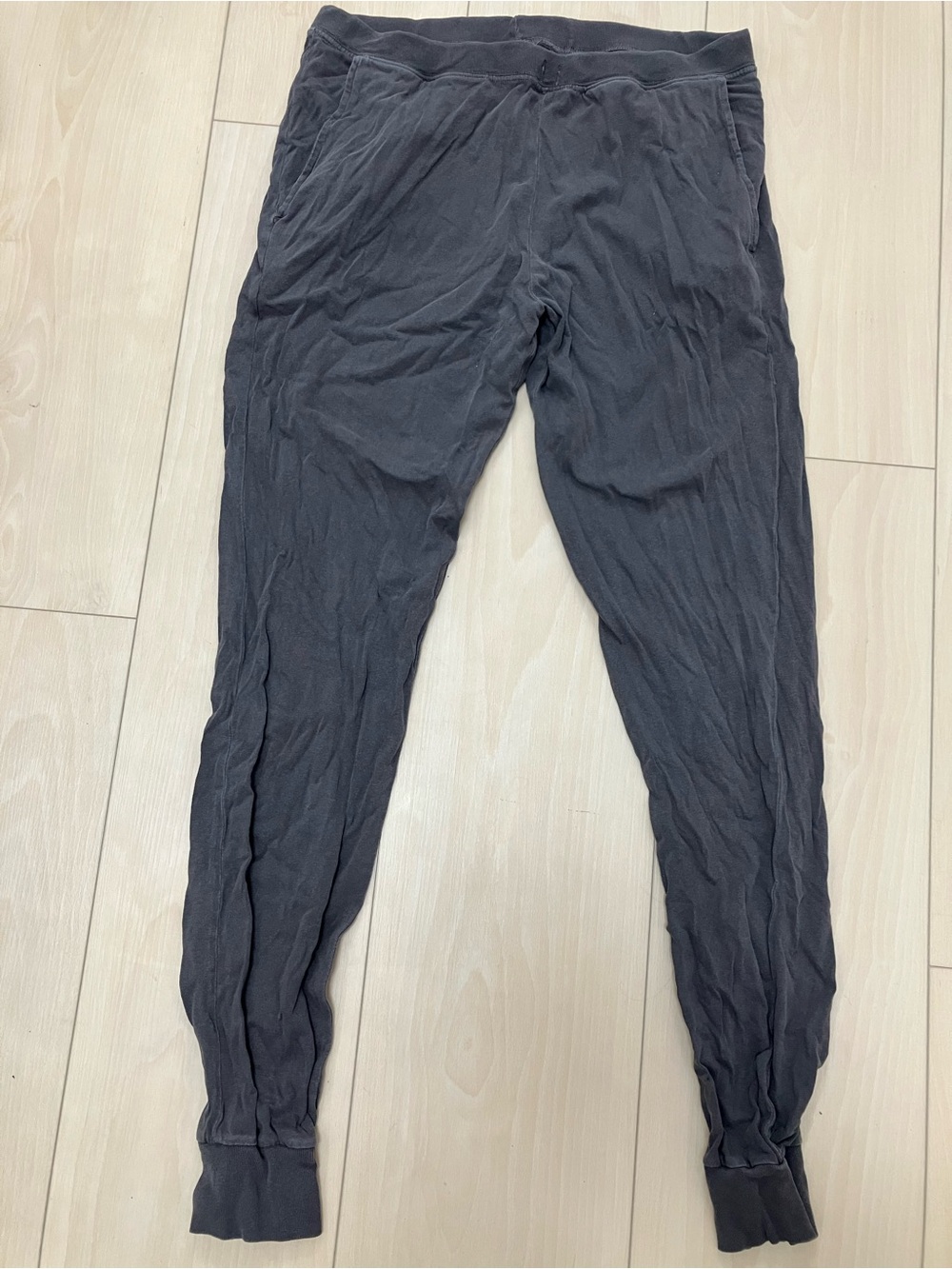 American Apparel Men's Grey Jogger Pants - Heavy Jersey Collection